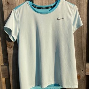 Baby Blue Nike Running Dri-fit Shirt